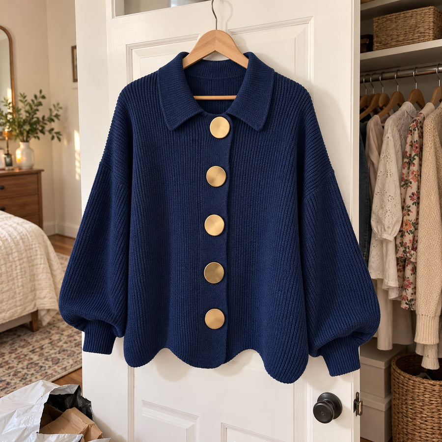 The Karina on a hanger, showing the scalloped hem