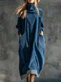 Solene | High-Neck Pocket Midi Dress