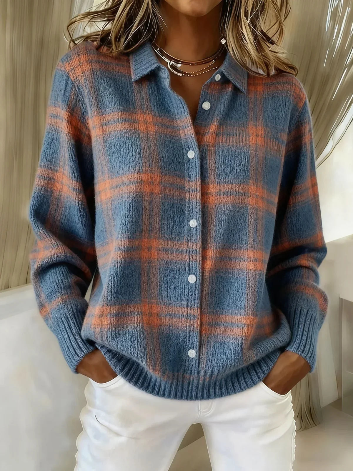 Colette™ | Plaid Cardigan