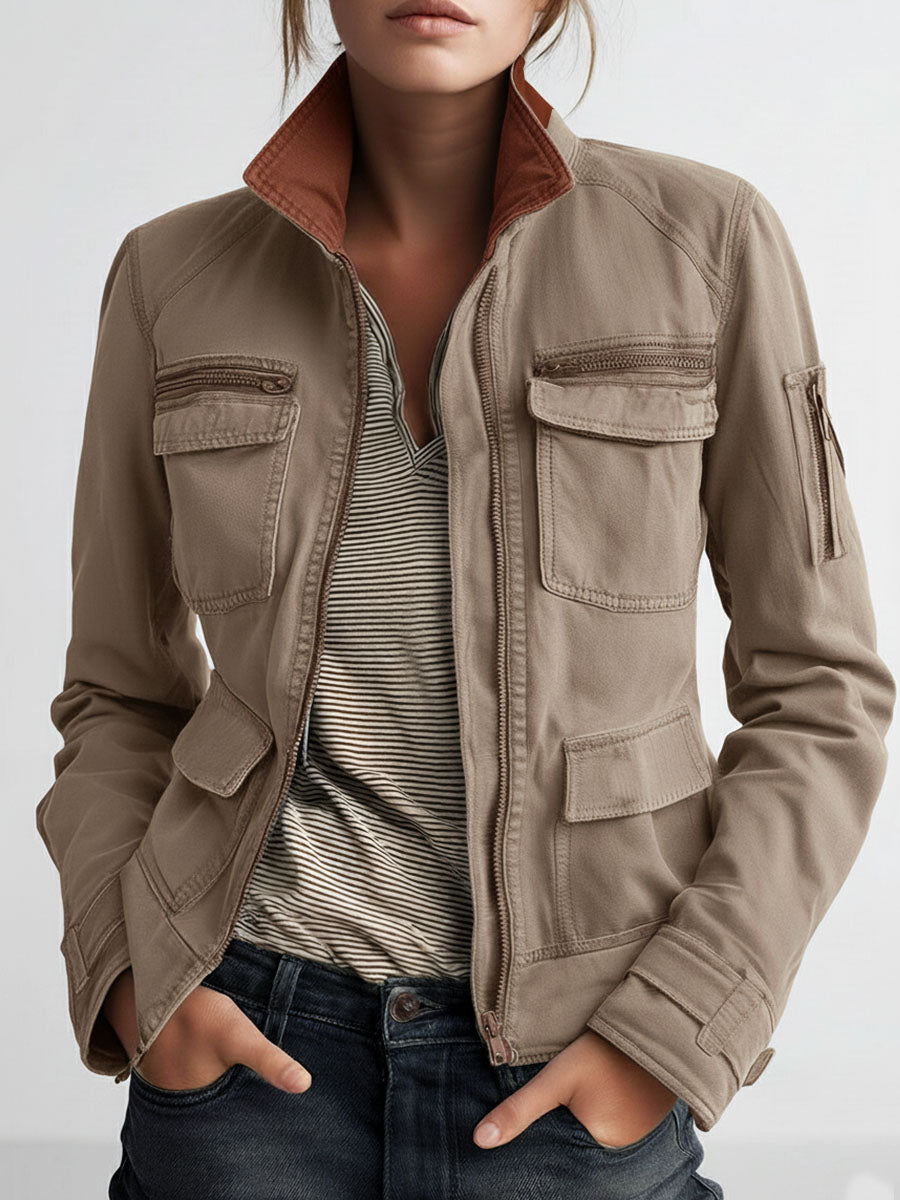 Outerdoor Utility Pocket Olive Green Cargo Jacket