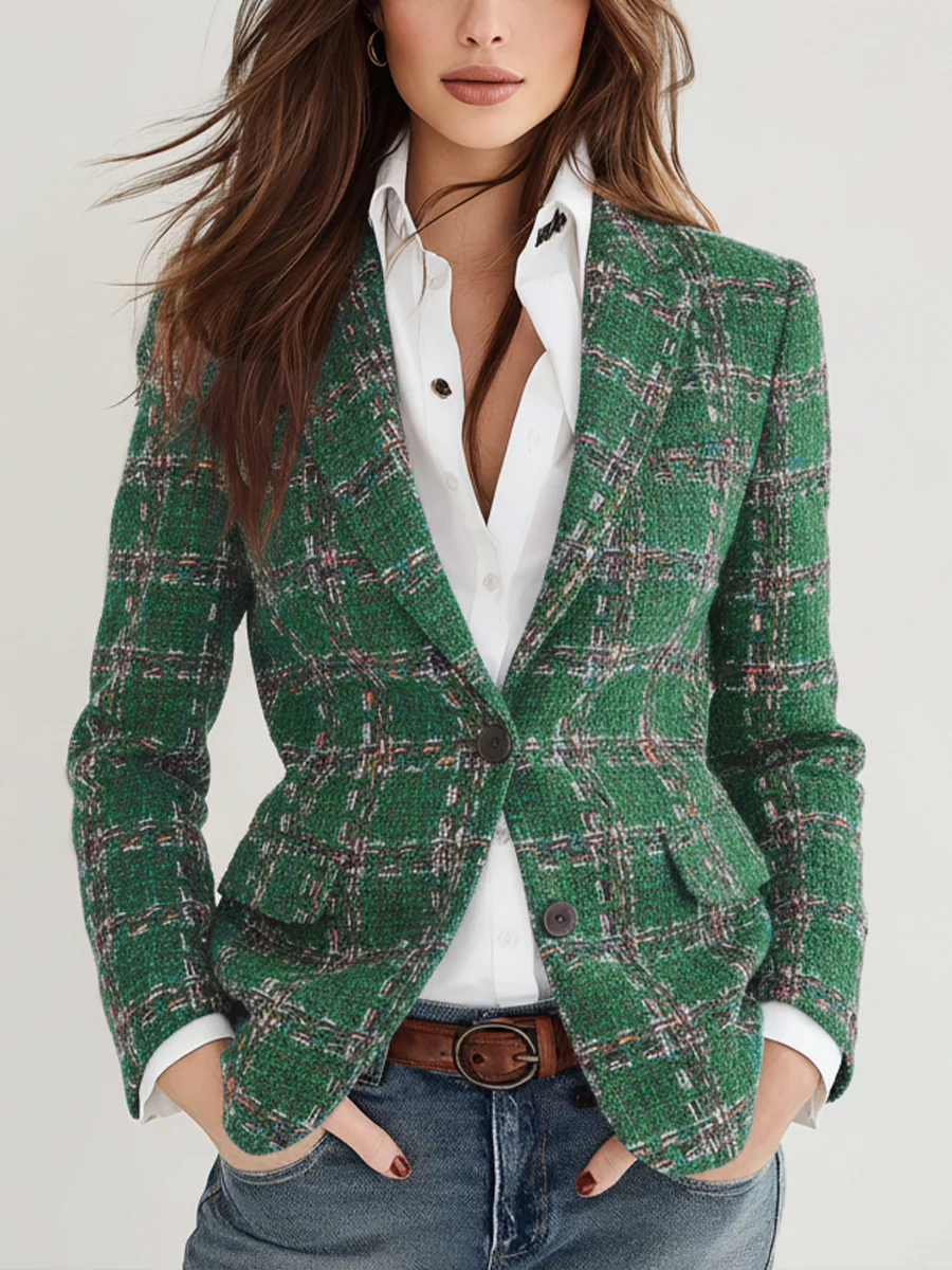 Vintage Plaid Blazer