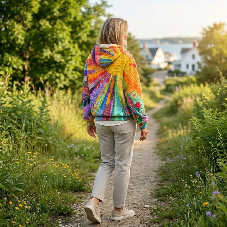 Amanda | Colorful Quilted Hoodie