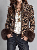 Leopard Nomad Faux-Fur Cuff Jacket