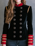 Vintage Royal Double Breasted Velvet Band Jacket