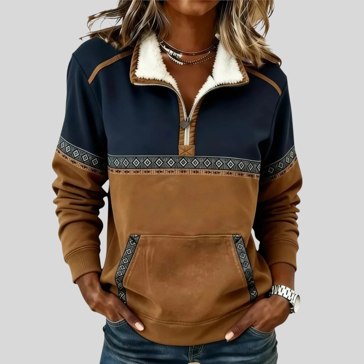 Neeltje | Half-Zip Pullover with Pocket