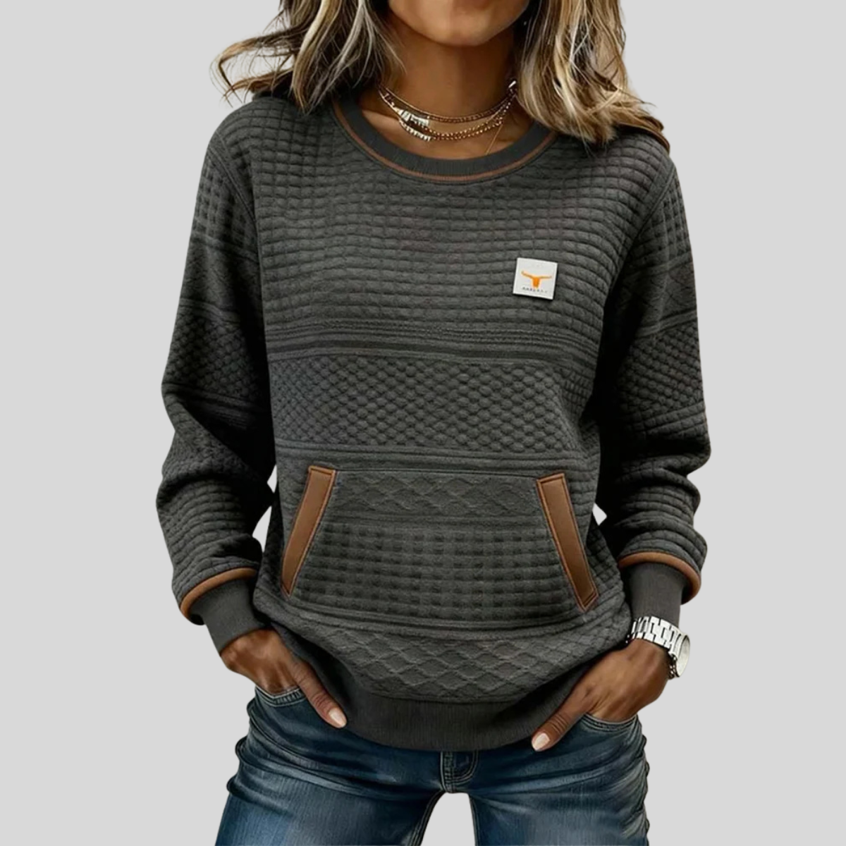 Roelie | Color-Block Waffle Sweater