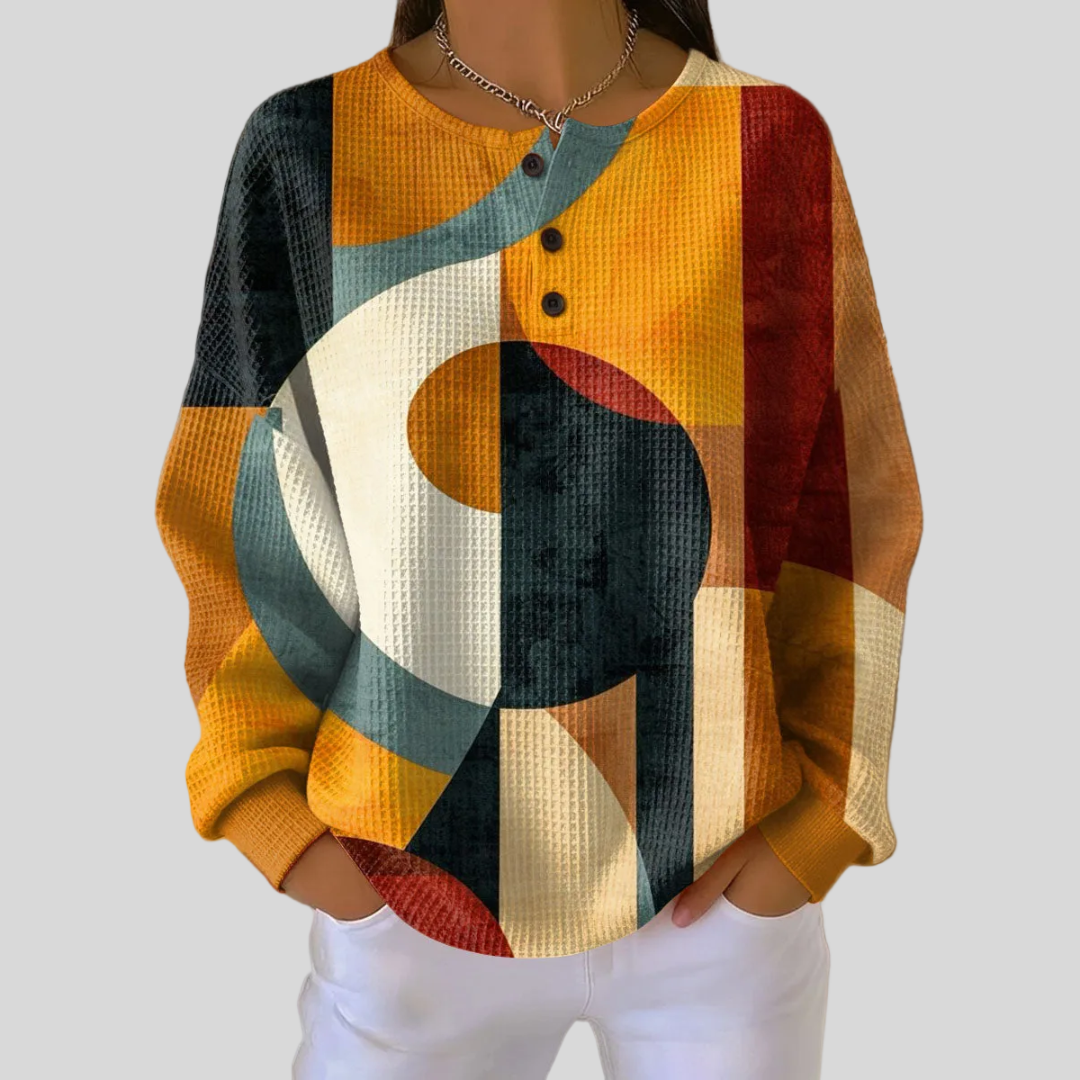 Jitske | Geometric Print Sweater