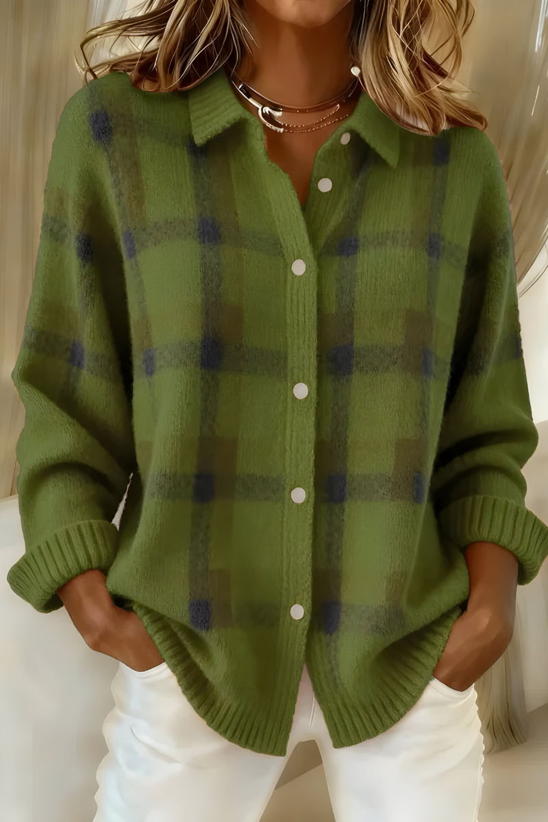 Colette™ | Plaid Cardigan