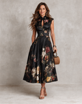 Mia | Keyhole Pleated Satin