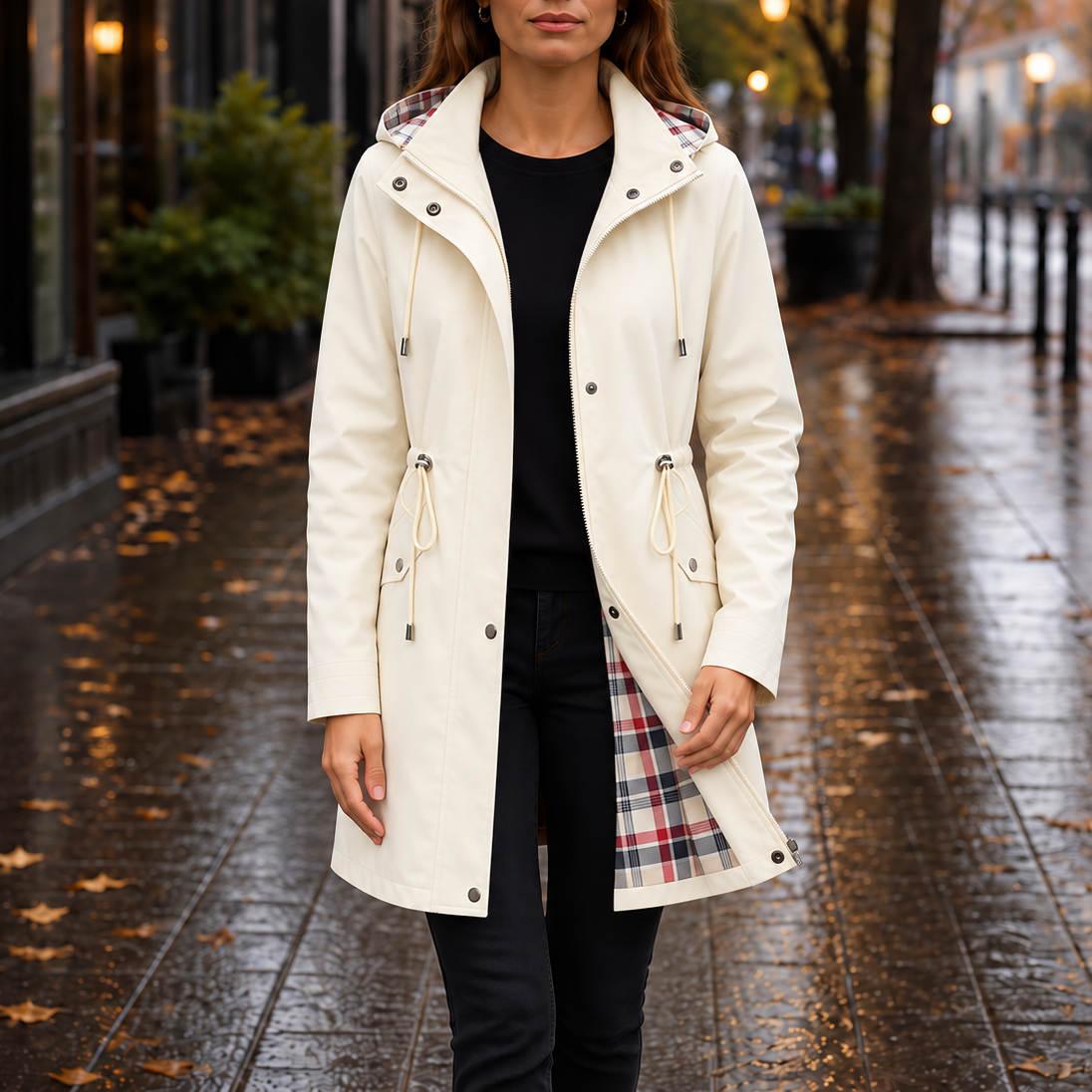 Rainella – Adjustable Waist Hooded Waterproof Jacket