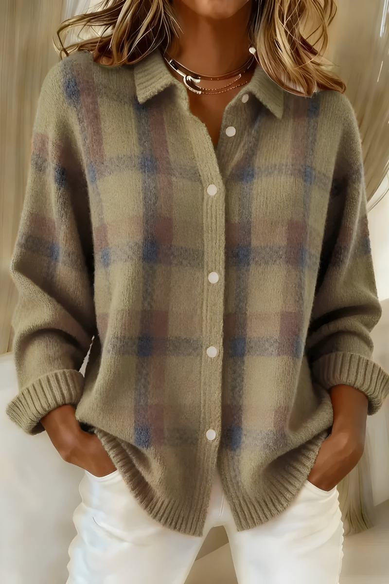 Colette™ | Plaid Cardigan