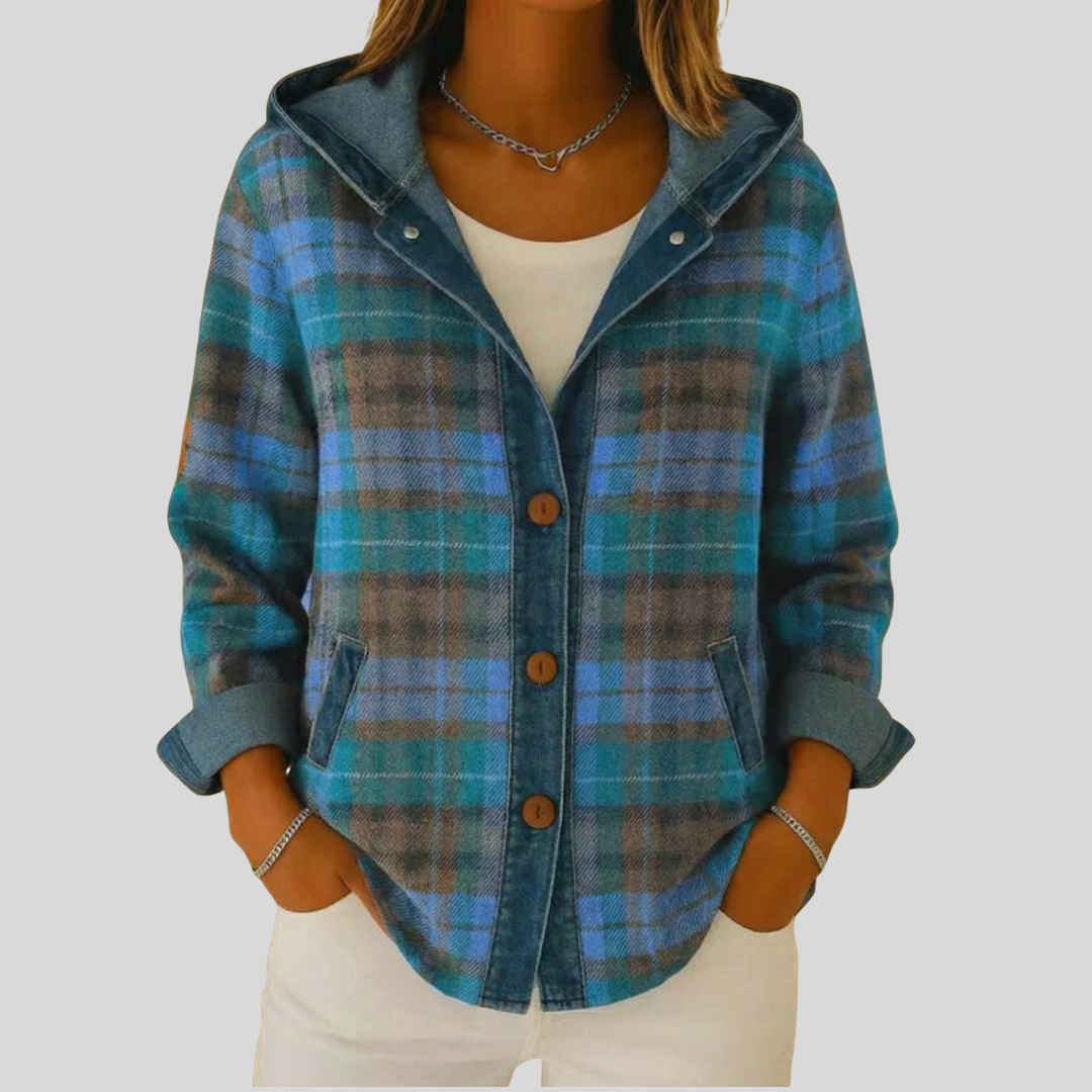 Lobke | Plaid Hooded Jacket