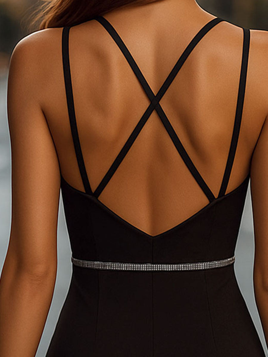 Glamorous Strappy Embellished Bodycon Dress