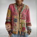 Dorine | Floral Patchwork Boho Cardigan
