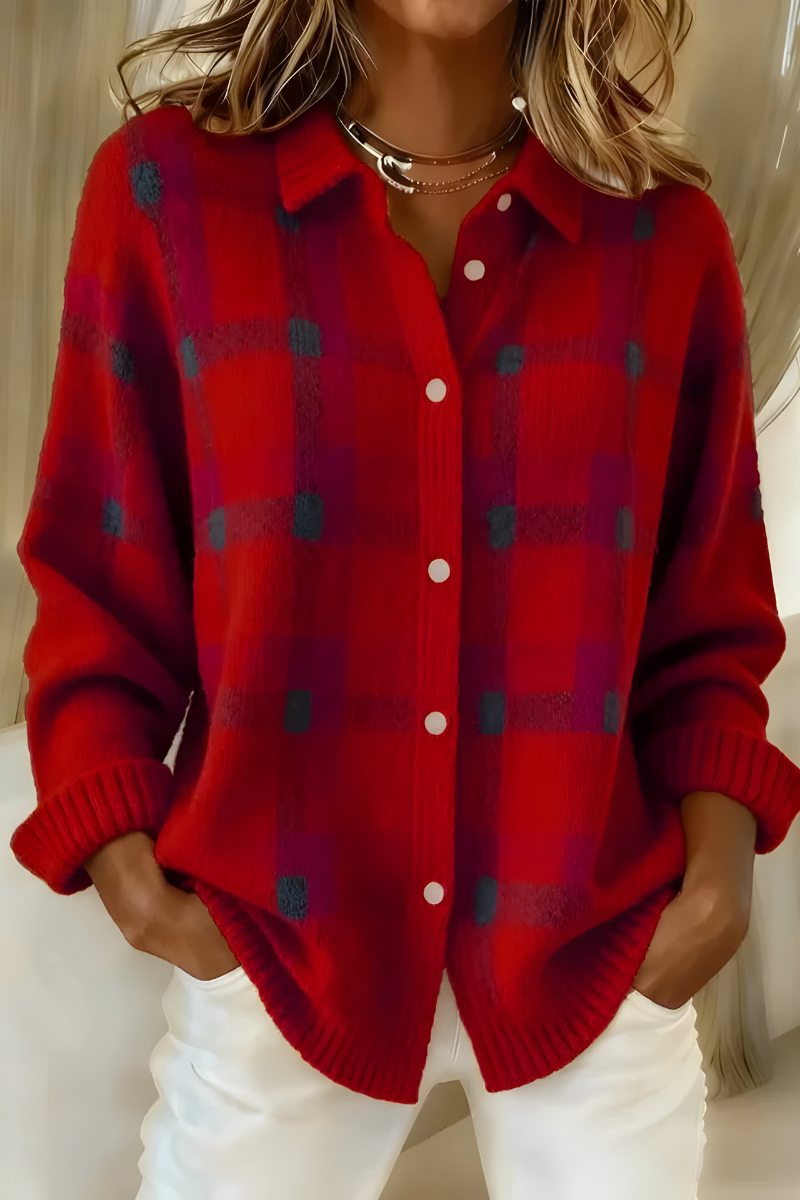 Colette™ | Plaid Cardigan