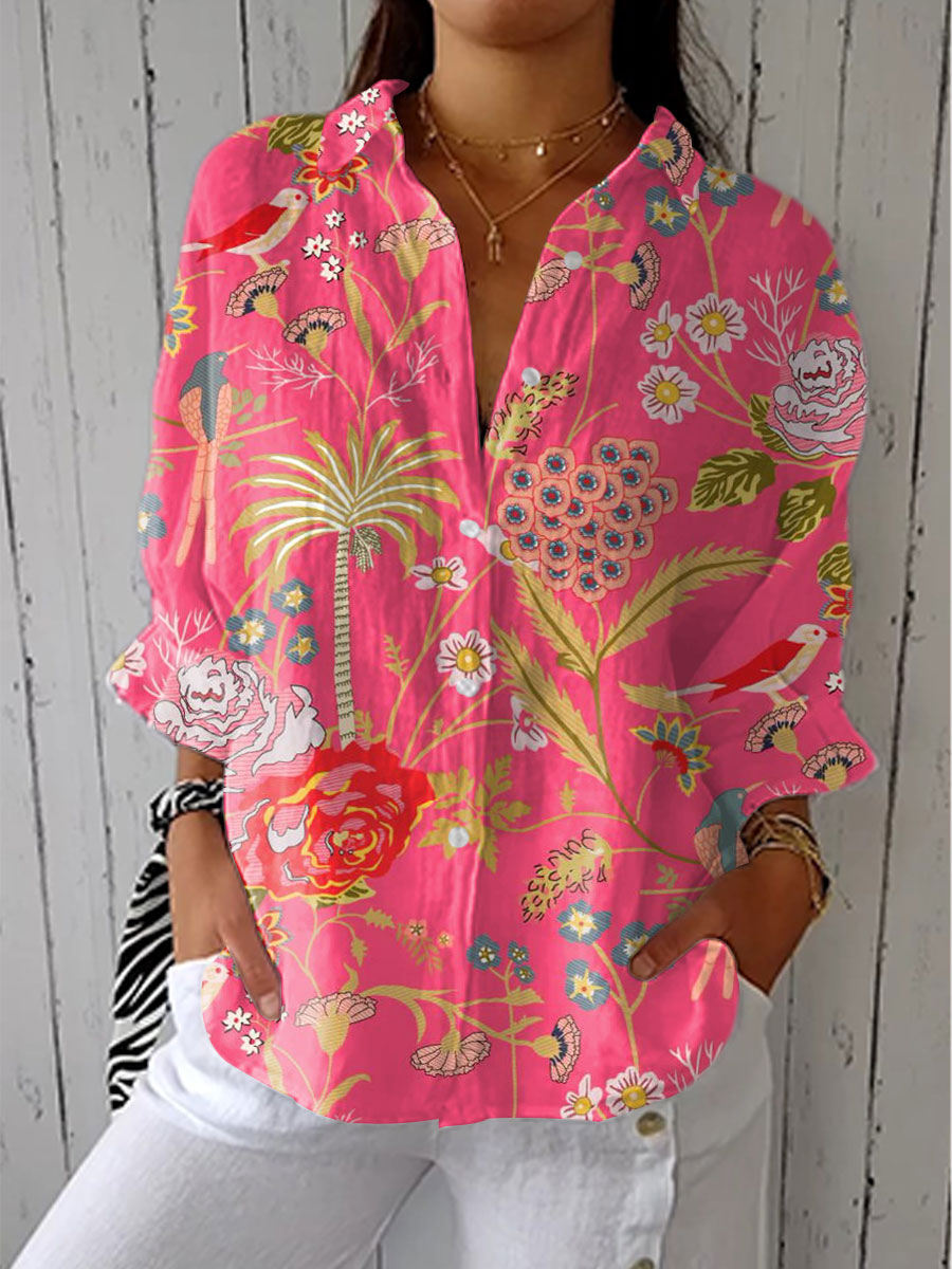 Elizabeth - Tropical Floral Blouse