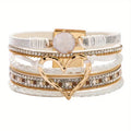 Georgia - Bohemian Multi-Layer Heart Leather Bracelet