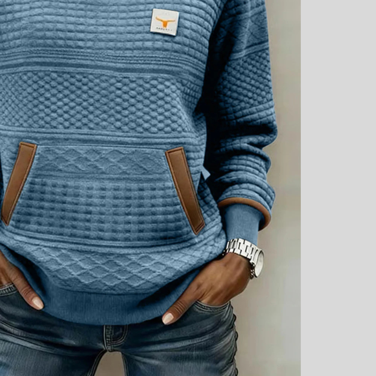 Roelie | Color-Block Waffle Sweater