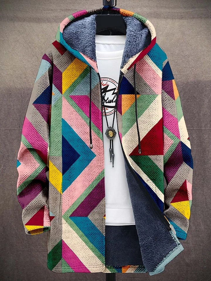 Johanna | Geometric Hooded Cardigan