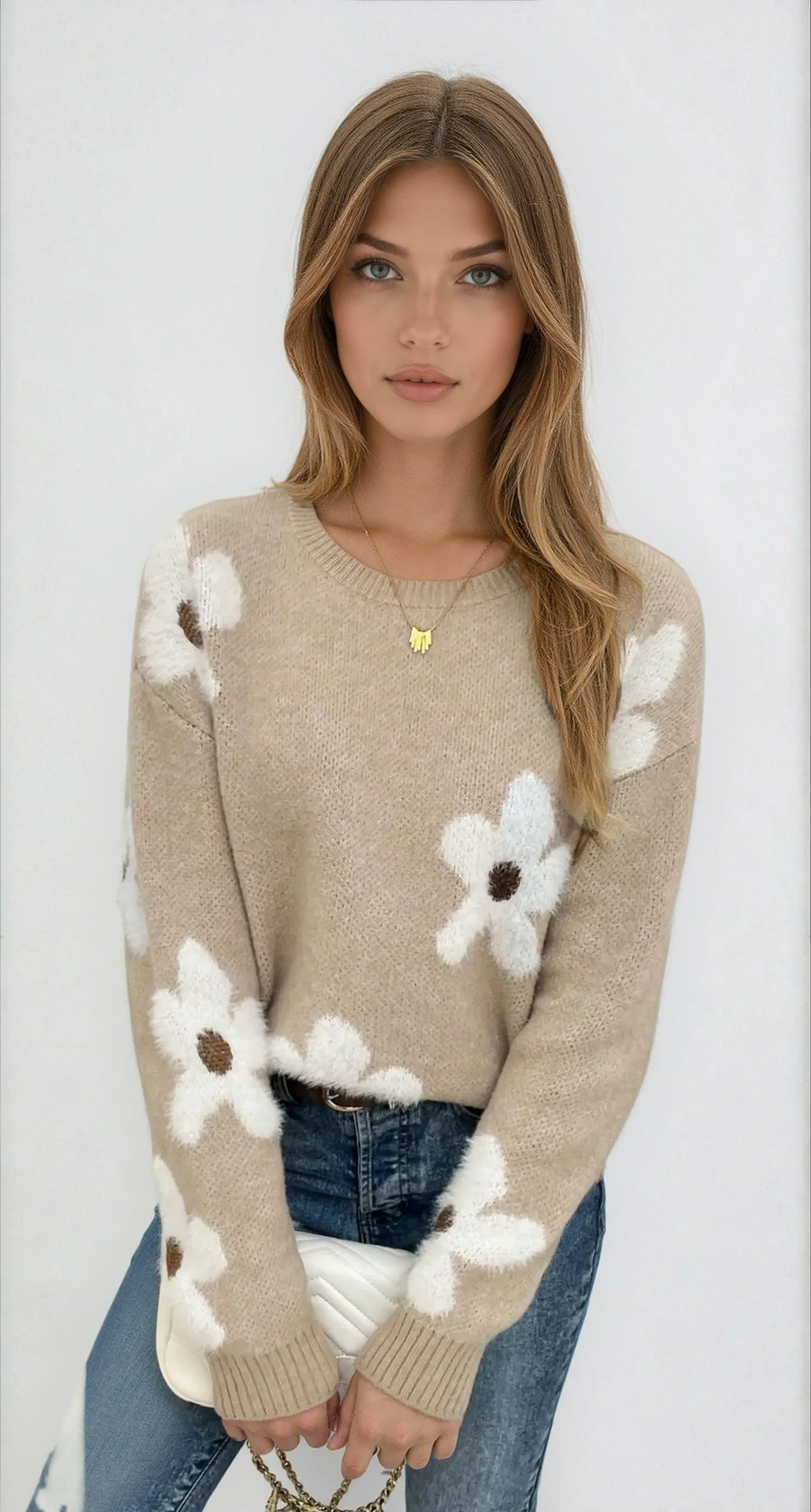 Daisy | Floral Bloom Knit Sweater