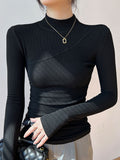 Vivienne | Sleek Mock Neck Top