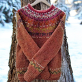 Sofia – Warm sweater with knitted shoulders