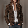 Women’s Paisley Jacquard Fitted Blazer
