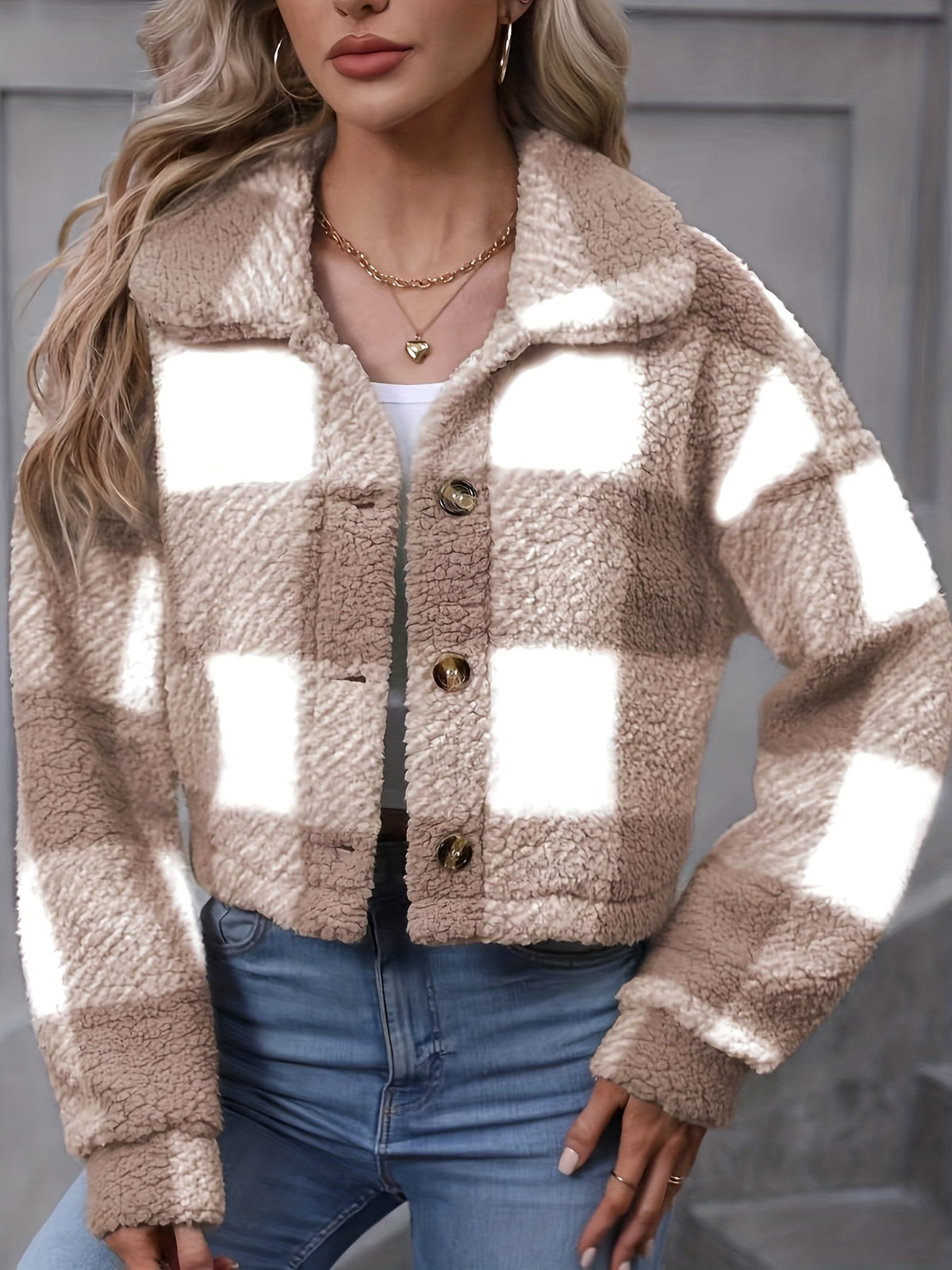 Fenna | Check Teddy Shacket