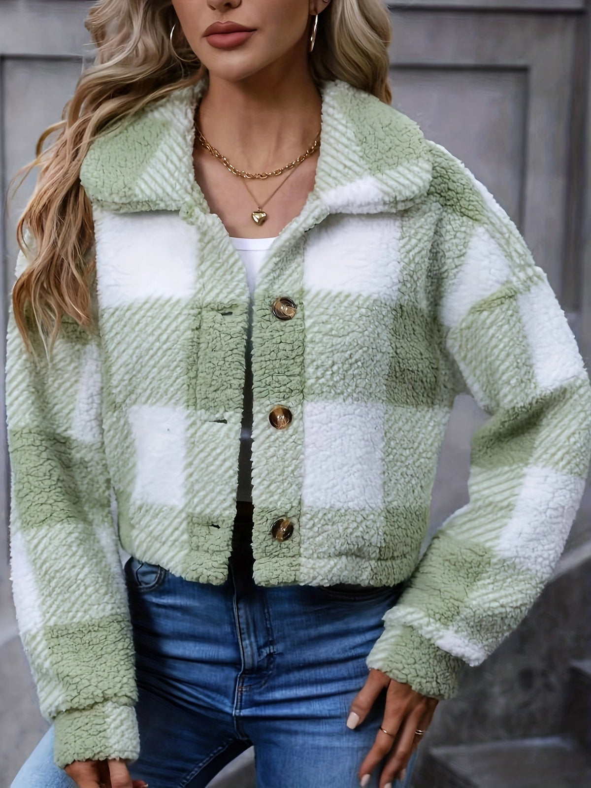 Fenna | Check Teddy Shacket
