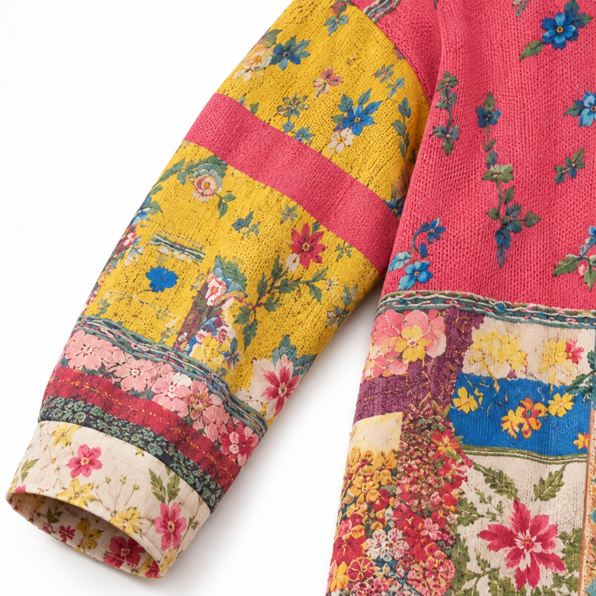 Solenne – Floral Patchwork Boho Cardigan