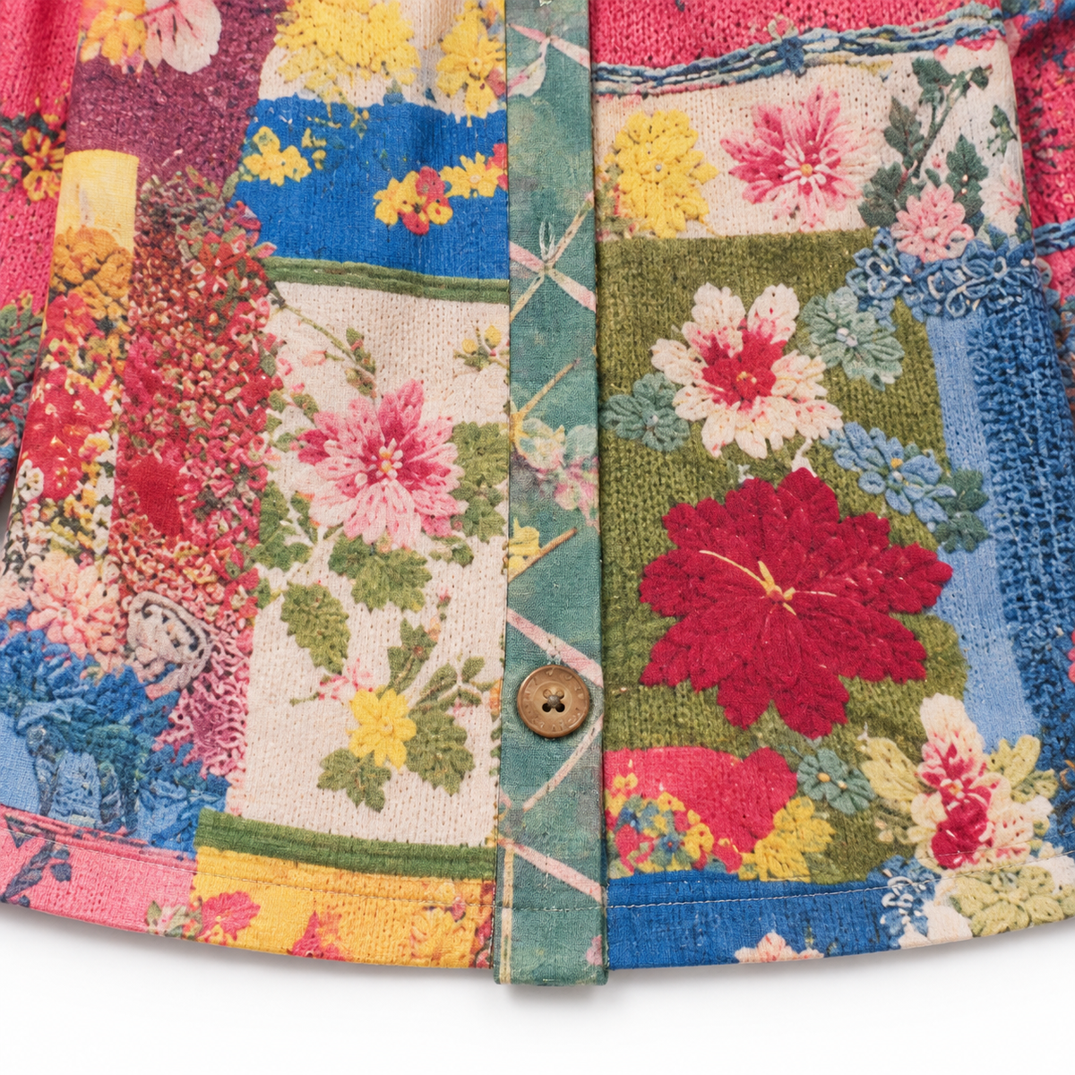 Solenne – Floral Patchwork Boho Cardigan