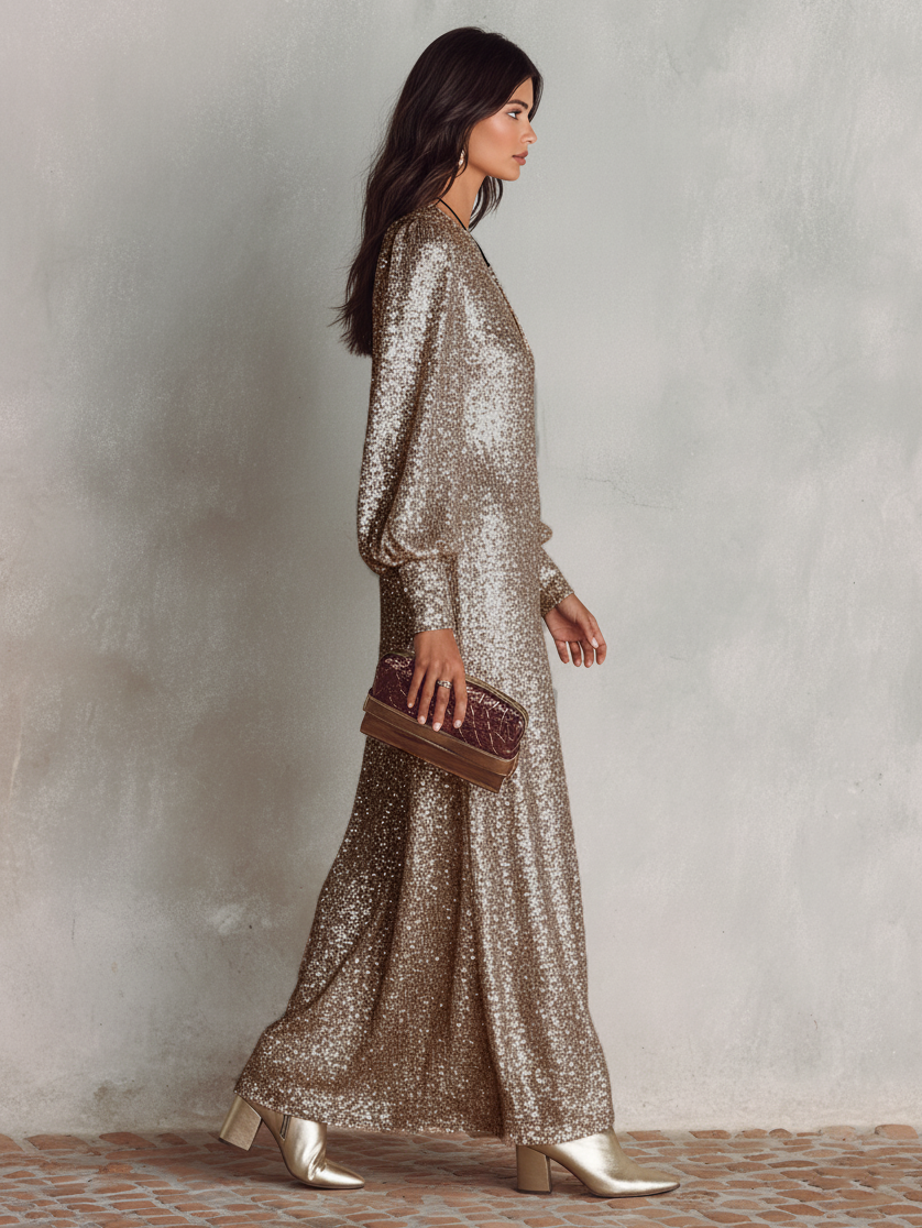 Liora | Sparkle Maxi Dress