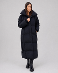 Comfortable long winter puffer jacket for women