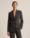 Chic Blazer Jacket – Elegant Notched Collar for Versatile Styling