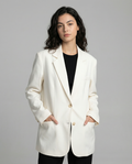 Chic Blazer – Elegant Solid Long Sleeve Office Coat