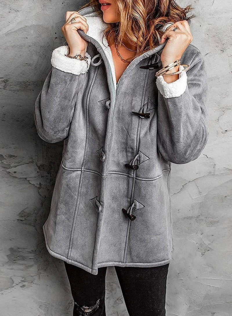 Noemi | Hooded Sherpa Duffle Coat