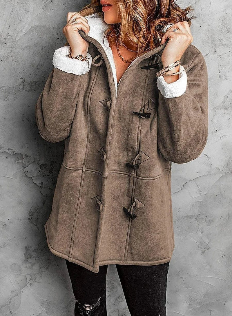 Noemi | Hooded Sherpa Duffle Coat