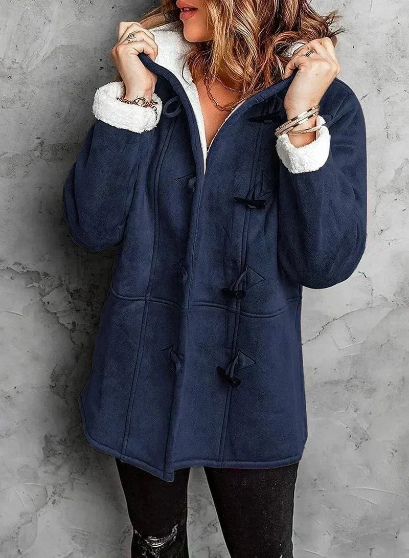 Noemi | Hooded Sherpa Duffle Coat