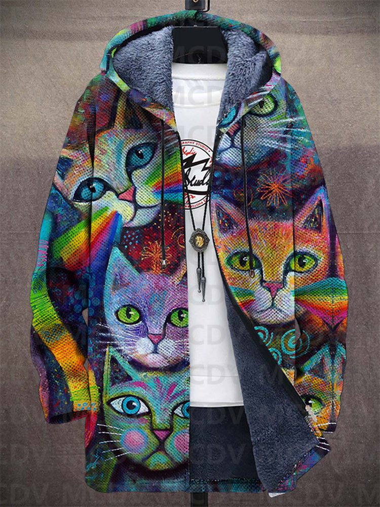Geertruida | Rainbow Cat Hooded Cardigan