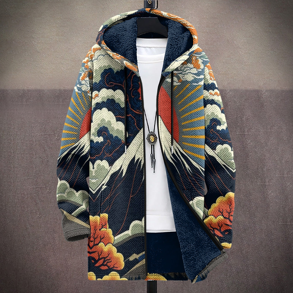 Rozelien | Wave Print Hooded Jacket