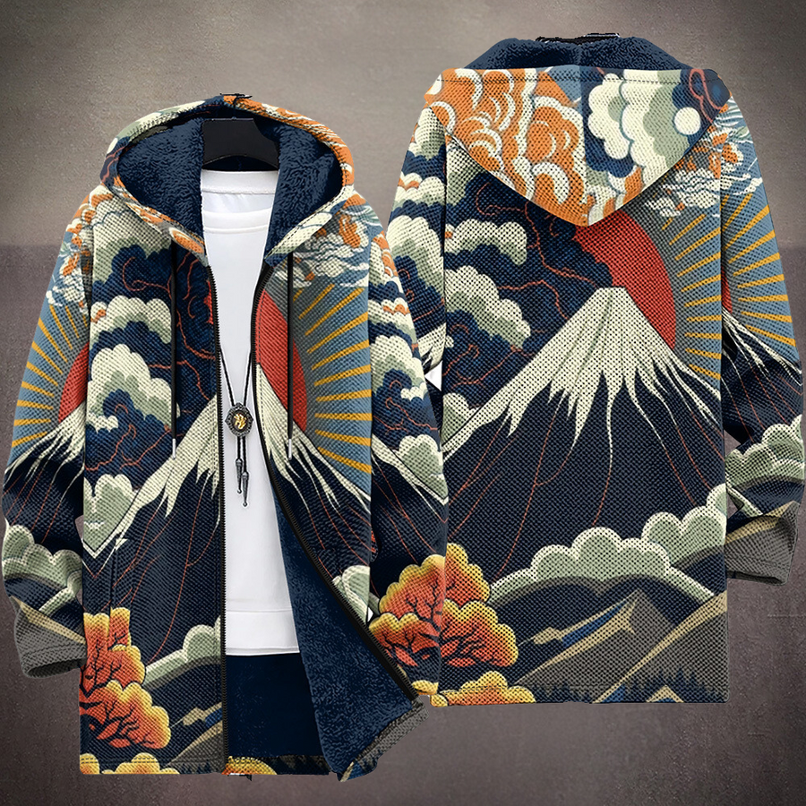 Rozelien | Wave Print Hooded Jacket