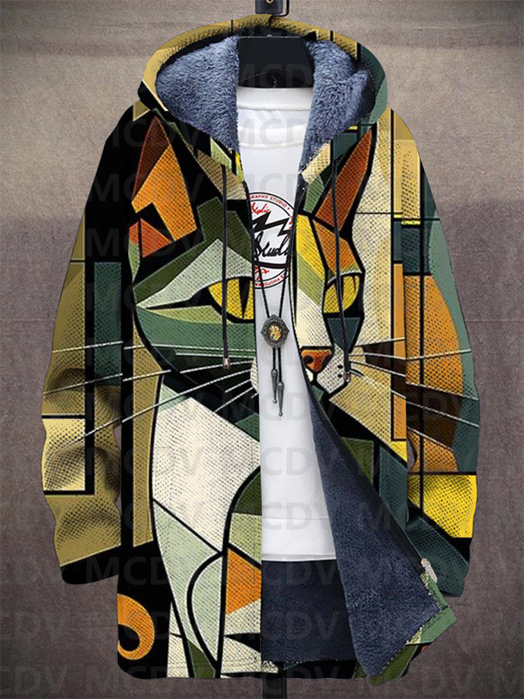 Els | Cubist Cat Hooded Cardigan