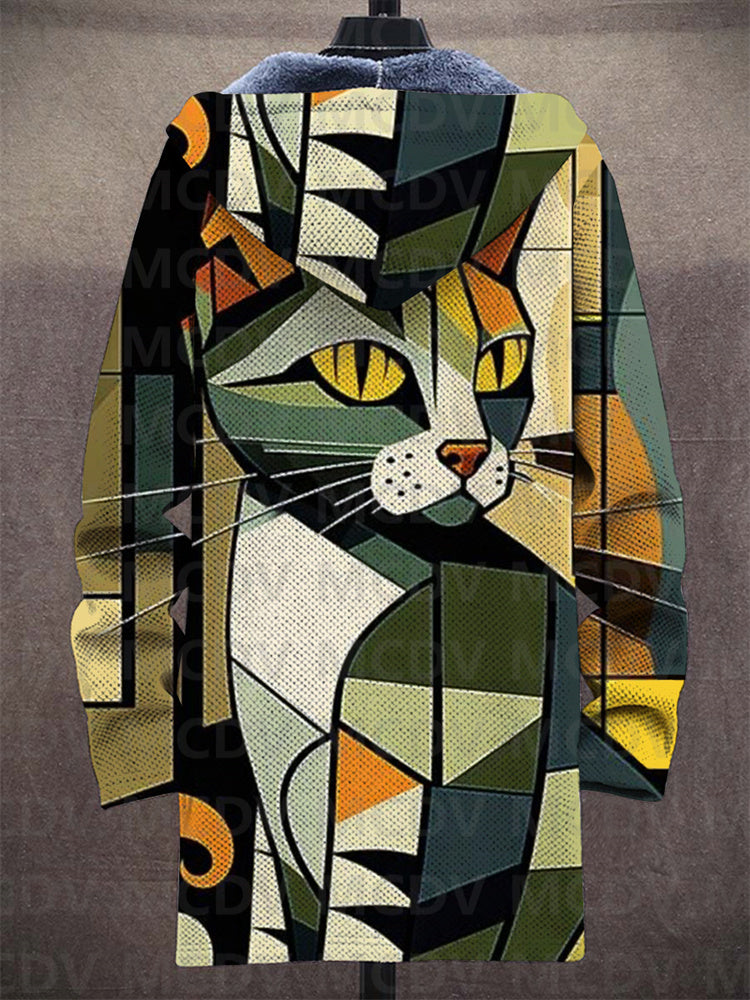 Els | Cubist Cat Hooded Cardigan