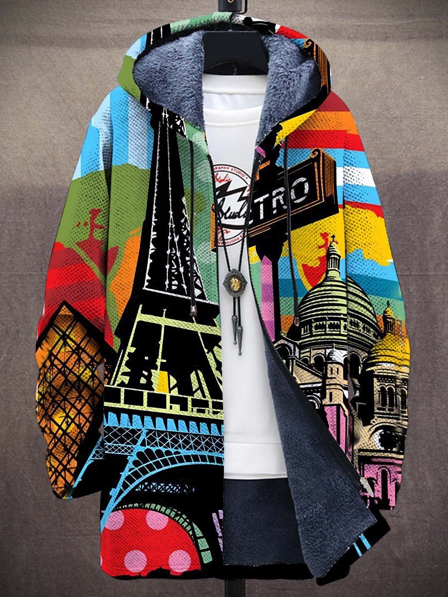 Doutzen | Paris Print Hooded Cardigan
