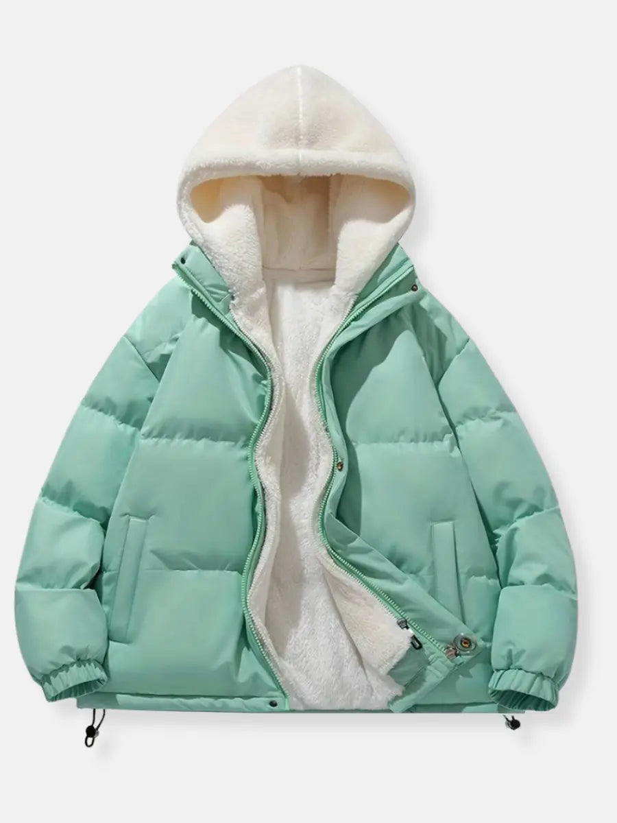 Women's Padded Winter Jacket with Fleece Lining