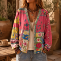 Solenne – Floral Patchwork Boho Cardigan