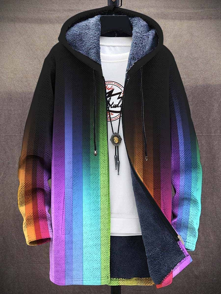 Rozalinde | Rainbow Gradient Hooded Cardigan