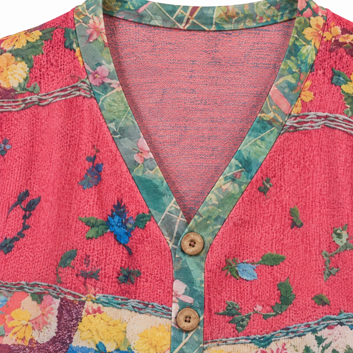 Solenne – Floral Patchwork Boho Cardigan