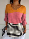 Corinna | Relaxed Color-Block Pullover
