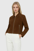 Vintage-Inspired Short Jacket with Comfortable Fit